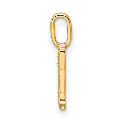 10K Gelbgold 10K Diamant Buchstabe F Initiale Anhänger