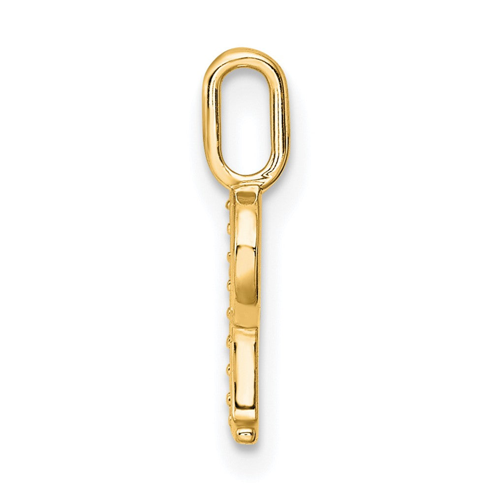 10K Gelbgold 10K Diamant Buchstabe P Initiale Anhänger