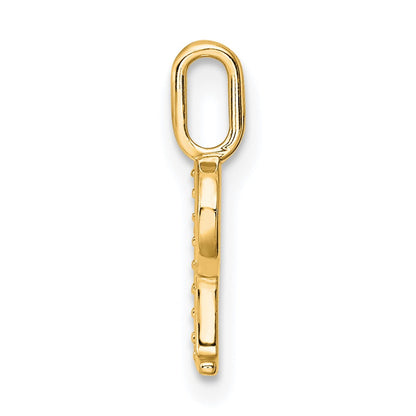 10K Gelbgold 10K Diamant Buchstabe P Initiale Anhänger