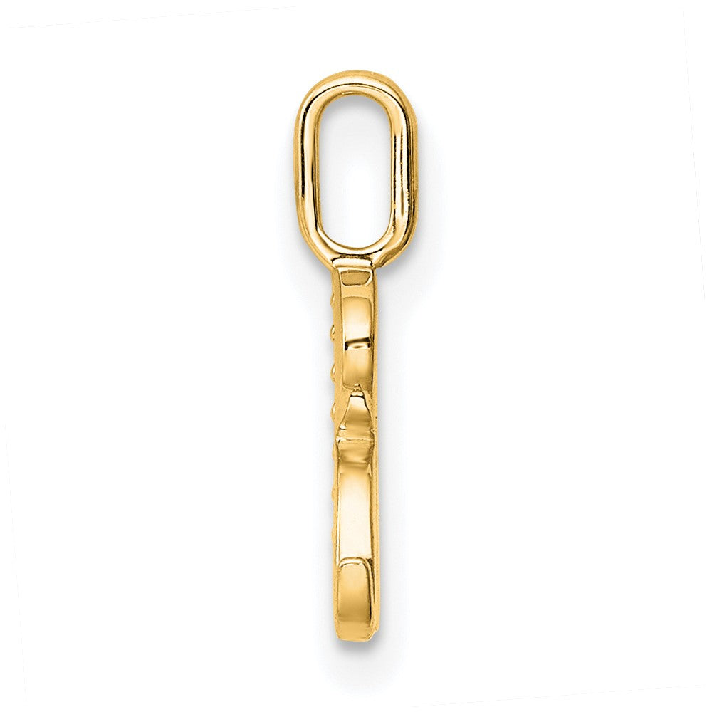 10K Gelbgold 10K Diamant Buchstabe R Initiale Anhänger