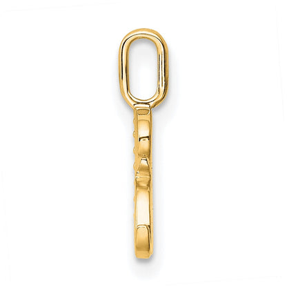 10K Gelbgold 10K Diamant Buchstabe R Initiale Anhänger