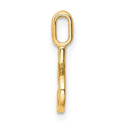 10K Gelbgold 10K Diamant Buchstabe S Initiale Anhänger