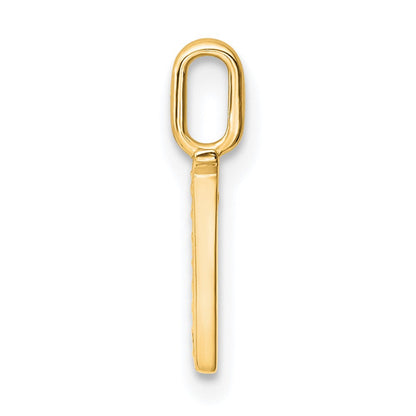 10K Gelbgold 10K Diamant Buchstabe V Initiale Anhänger