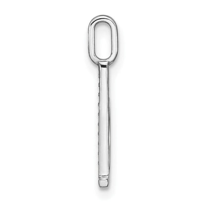 14K Weißgold Echtdiamant-Anhänger Kleinbuchstabe „d