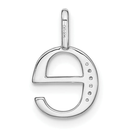 14K Weißgold Anhänger mit echtem Diamant – Initiale „e“ in Kleinbuchstaben
