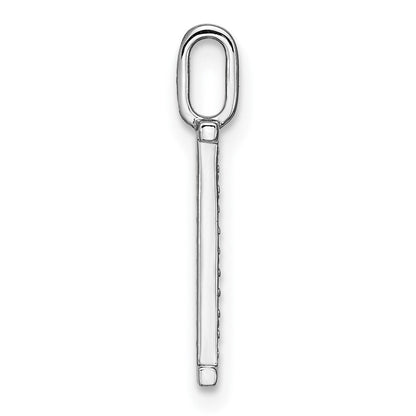 14K Weißgold Anhänger mit echtem Diamant, Initial-Kleinbuchstabe „L“