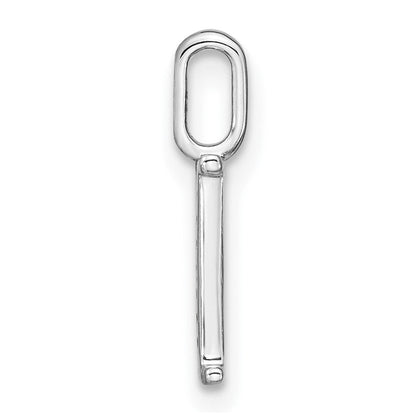 14K Weißgold Echtdiamant-Anhänger Kleinbuchstabe Initiale „N“