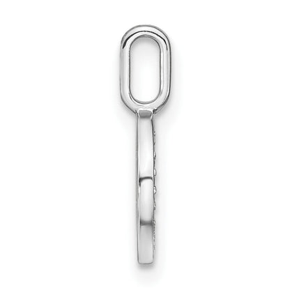 14K Weißgold Echtdiamant Kleinbuchstabe „O“ Initial-Anhänger