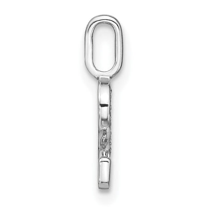 14K Weißgold Diamant-Anhänger Kleinbuchstabe "S" Initiale