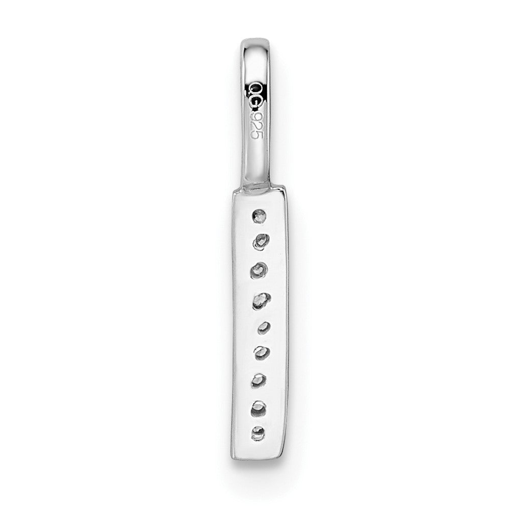 14K Weißgold Anhänger mit echtem Diamant-Buchstaben "I