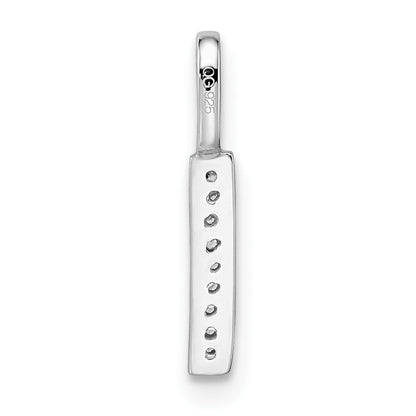 14K Weißgold Anhänger mit echtem Diamant-Buchstaben "I