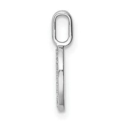 14K Weißgold Anhänger mit echtem Diamant-Buchstaben „O