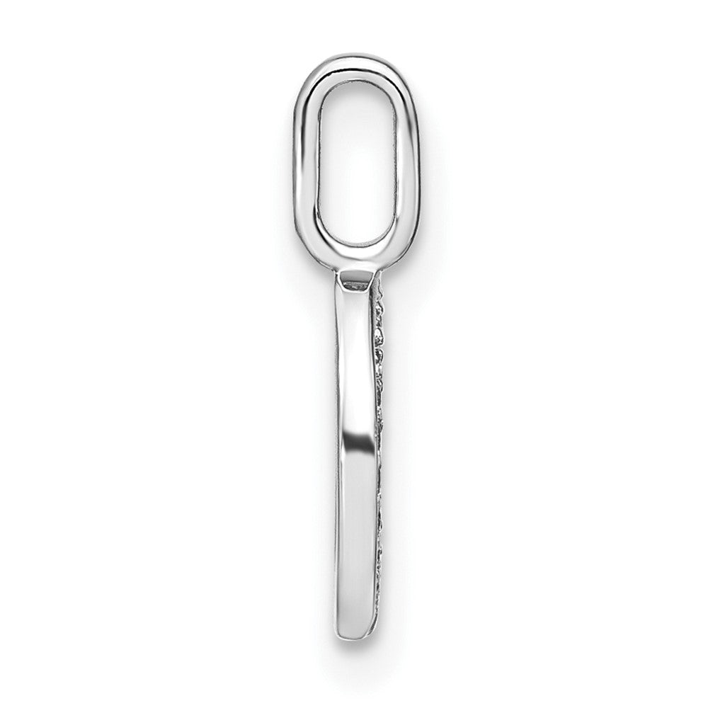 14K Weißgold Anhänger mit echtem Diamant, Initial-Kleinbuchstabe „a“