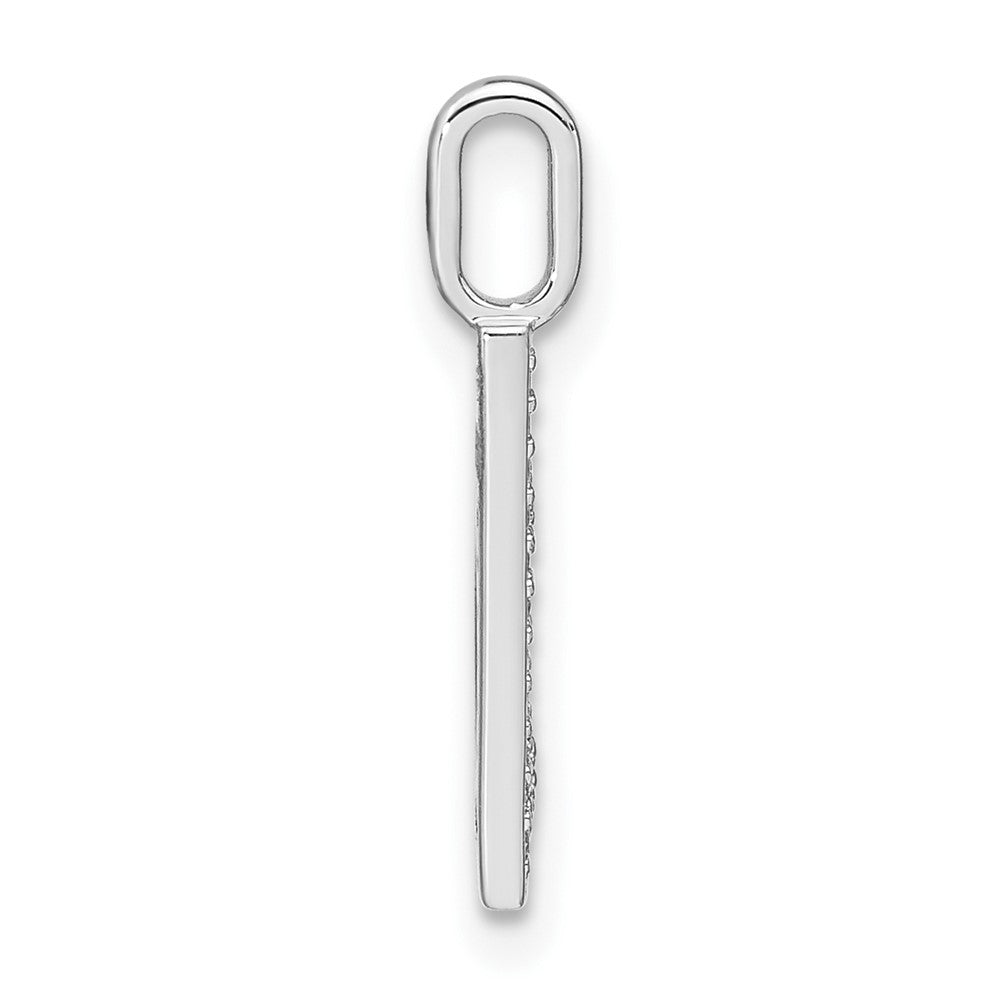 14K Weißgold Anhänger mit echtem Diamant, Initiale Kleinbuchstabe „b“