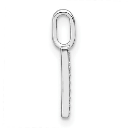 14K Weißgold Anhänger mit echtem Diamant-Kleinbuchstaben-Initiale „R“