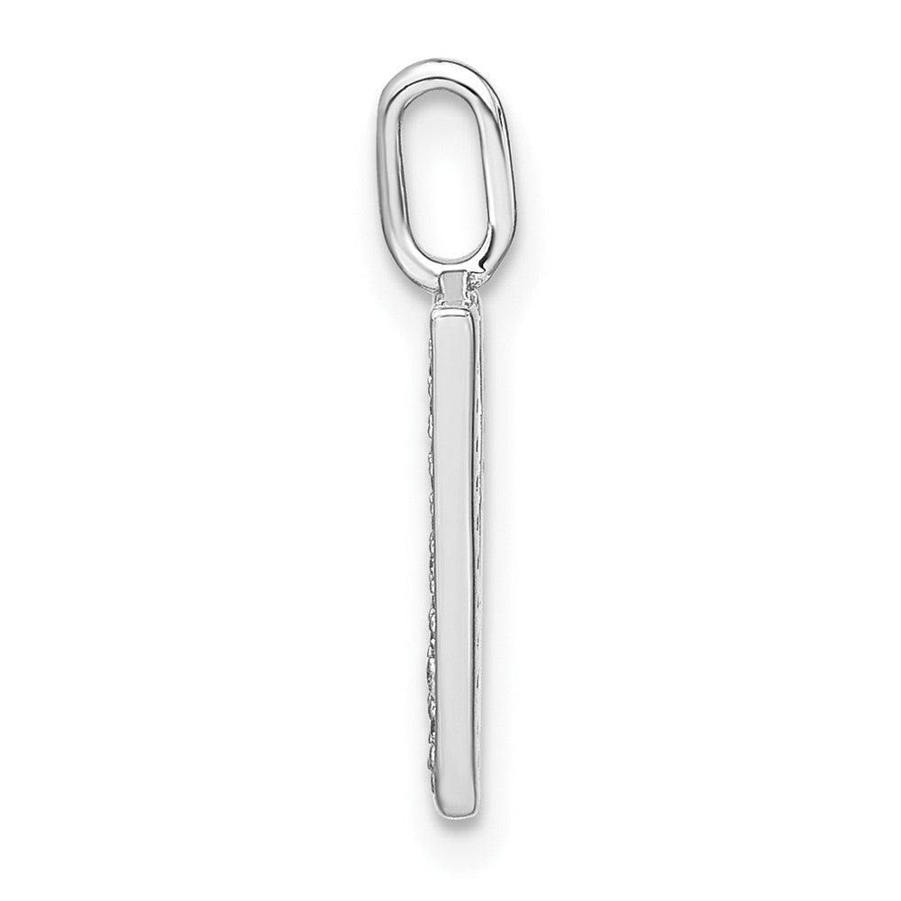 14K Weißgold Diamant-Anhänger mit Initial-Kleinbuchstabe Y