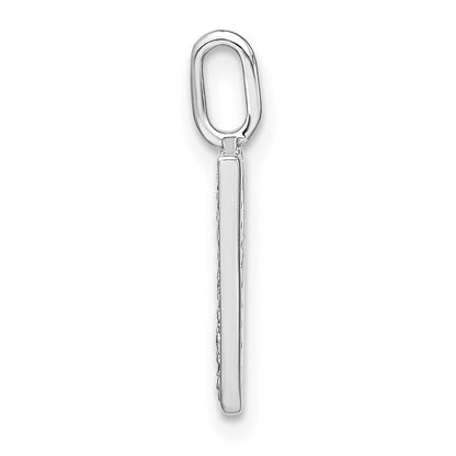 14K Weißgold Diamant-Anhänger mit Initial-Kleinbuchstabe Y