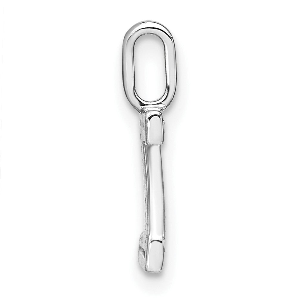 14K Weißgold Anhänger mit echtem Diamant – Initial-Kleinbuchstabe „Z“