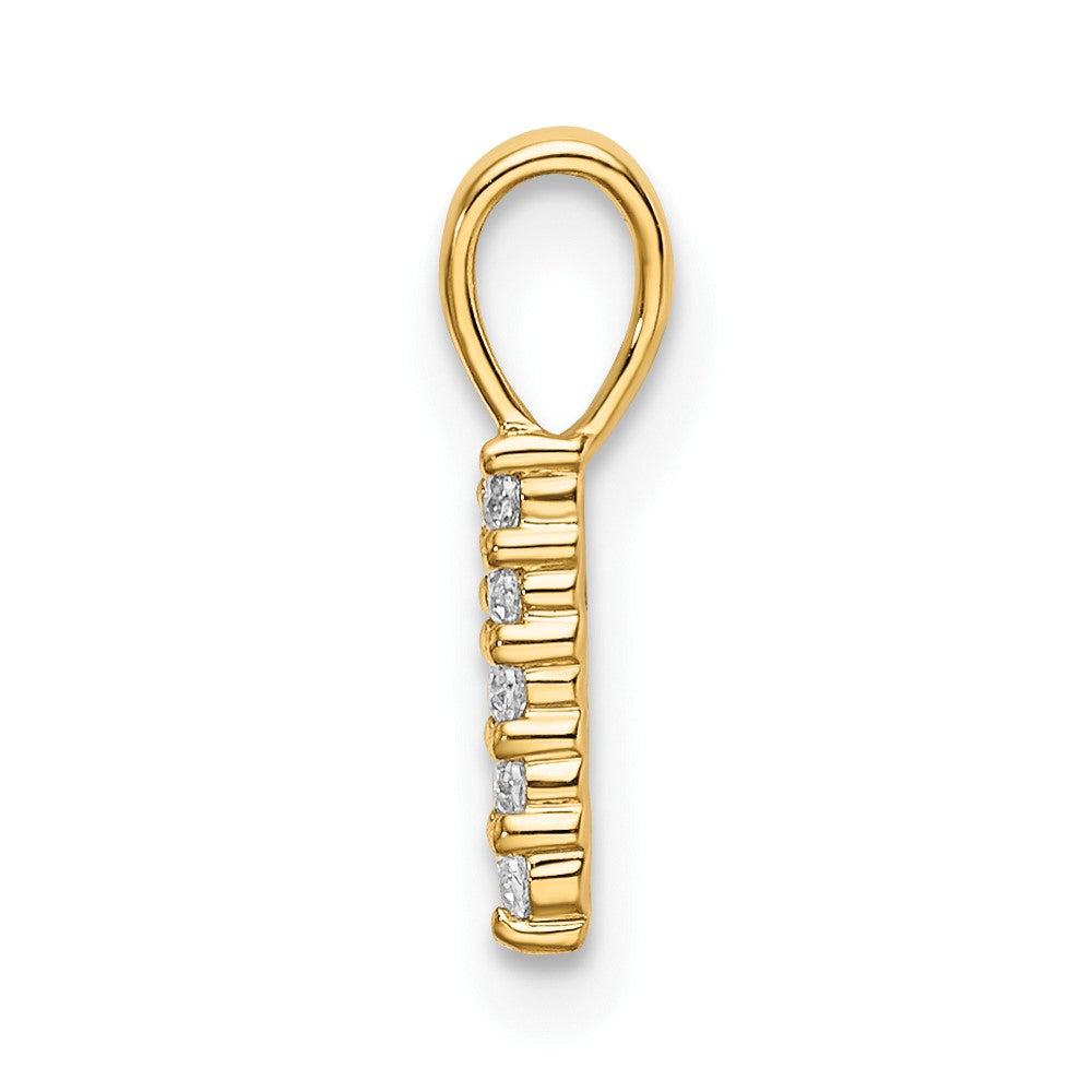 14K Gelbgold Anhänger „Zahl 1“ mit echten Diamanten