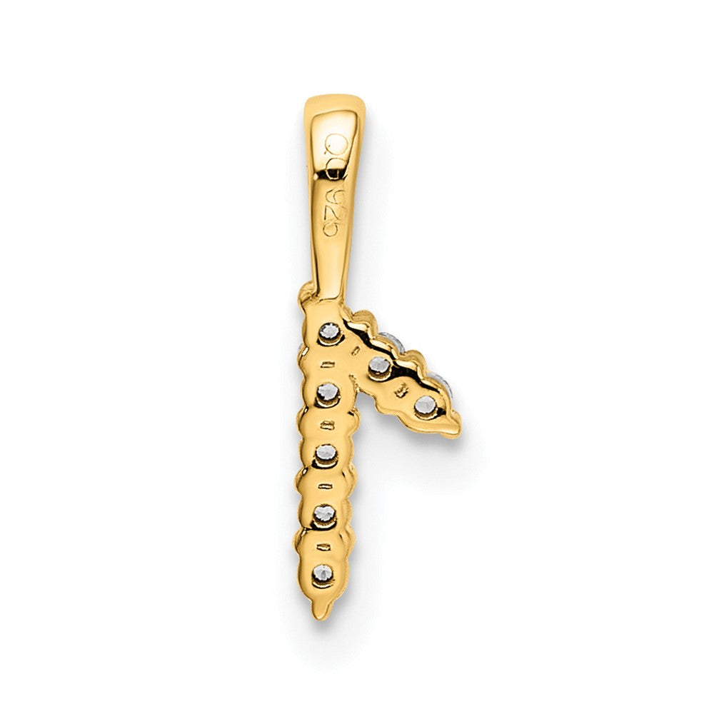 14K Gelbgold Anhänger „Zahl 1“ mit echten Diamanten