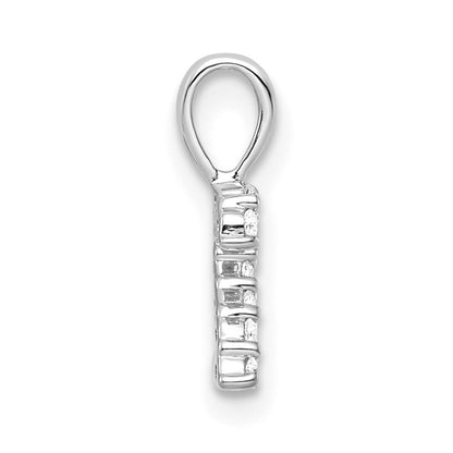 14K Weißgold Anhänger „Zahl 2" mit echten Diamanten