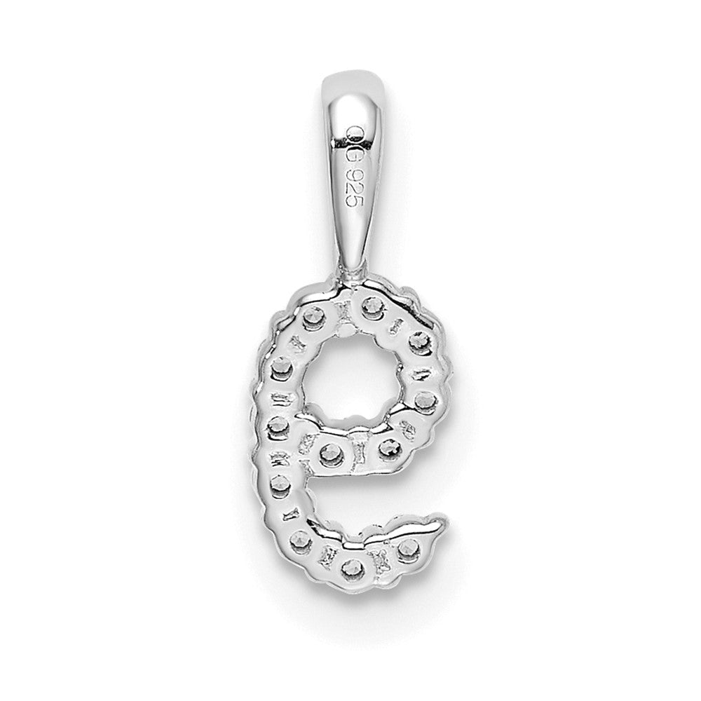 14K Weißgold Anhänger „Zahl 9“ mit echtem Diamant