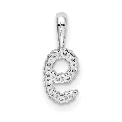 14K Weißgold Anhänger „Zahl 9“ mit echtem Diamant