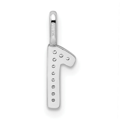 14K Weißgold Echter Diamant Zahl-1-Anhänger