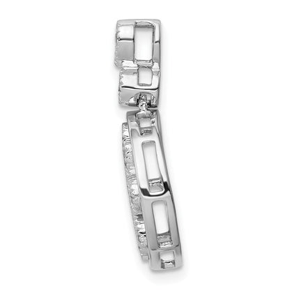 14K Weißgold Blumen Echt Diamant Kette Anhänger