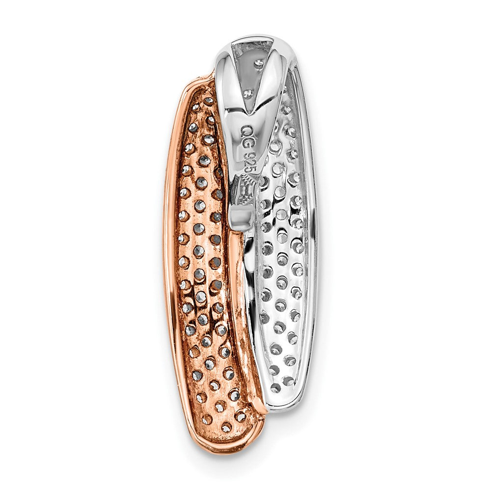14K Bicolor Gold Weiß & Rose Pavé Echt Diamant Anhänger