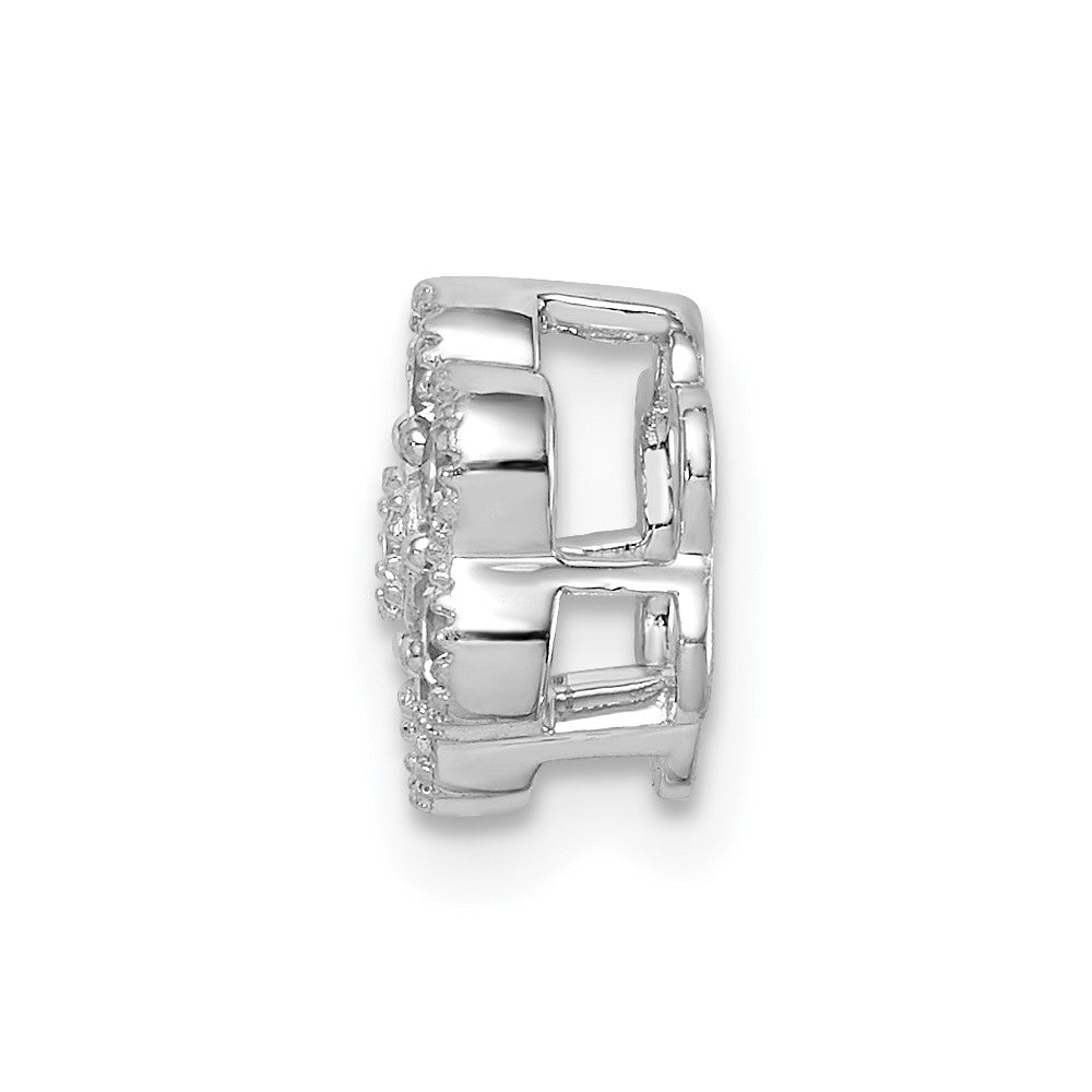 14K Weißgold Anhänger mit 0,25 ct. Laborgezüchteten Diamanten VS/SI+ G+ Blumen-Design für Kette, Gleitanhänger