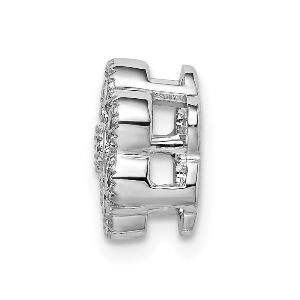 14K Weißgold Blumen-Kettenanhänger mit 0,5 ct. im Labor gezüchteten Diamanten, VS/SI+ G+
