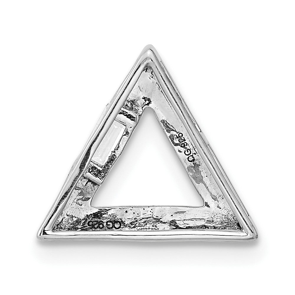 14K Gelbgold Poliert Dreieck Echt Diamant Kette Anhänger