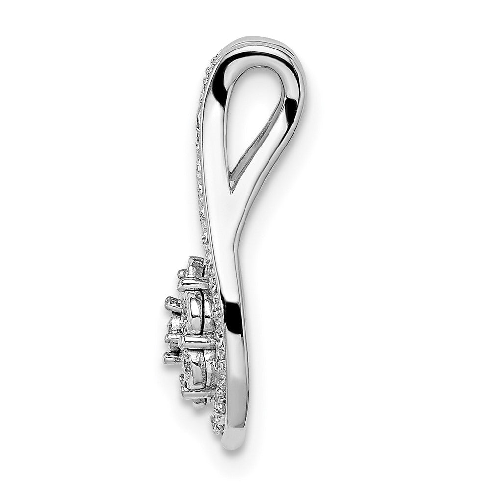 14K Weißgold Fashion-Tropfen-Kettenanhänger mit 0,2 ct. im Labor gezüchteten Diamanten VS/SI+ G+