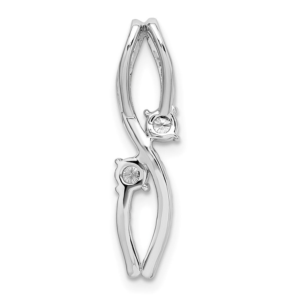 14K Weißgold Echt Diamant Kette Anhänger