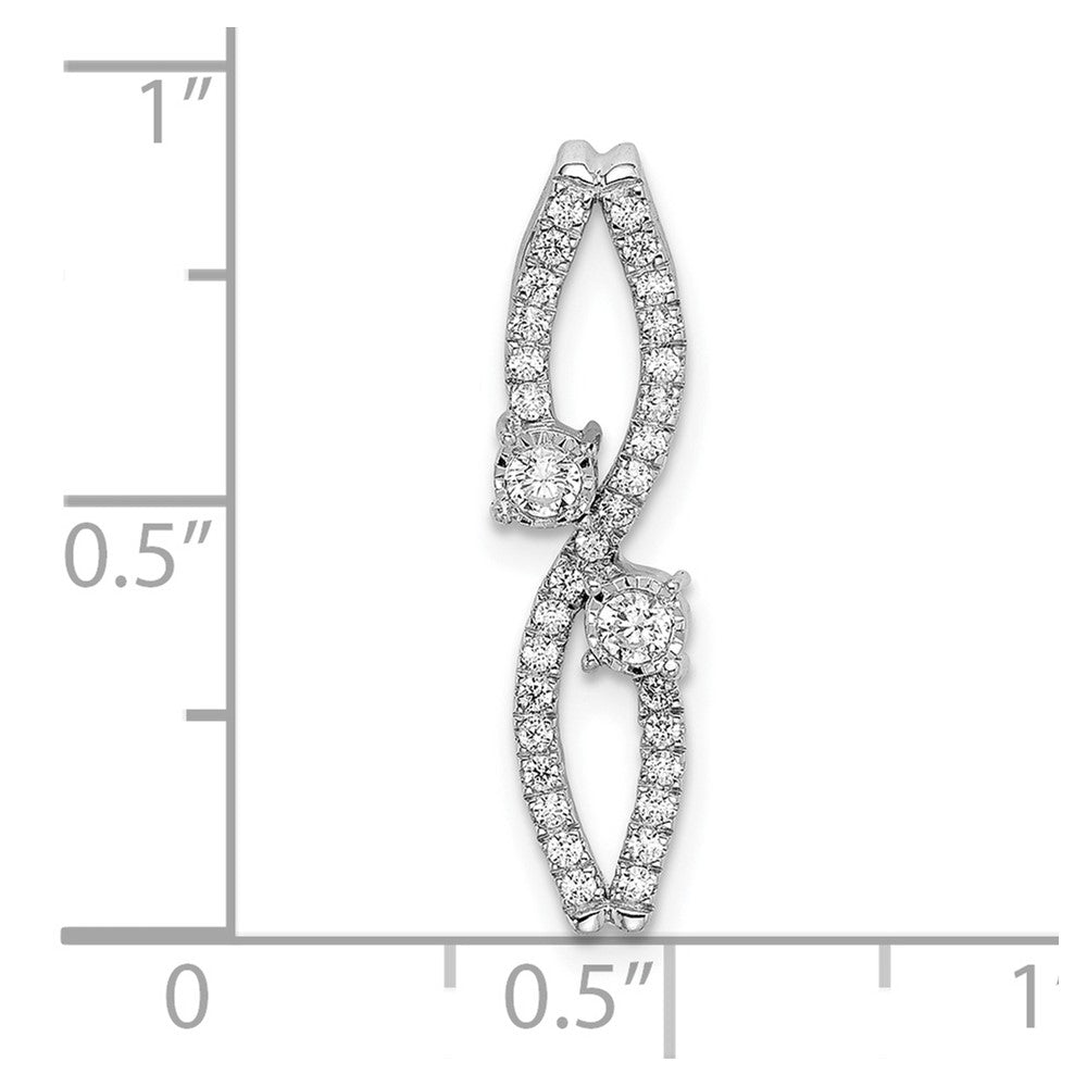 14K Weißgold Echt Diamant Kette Anhänger