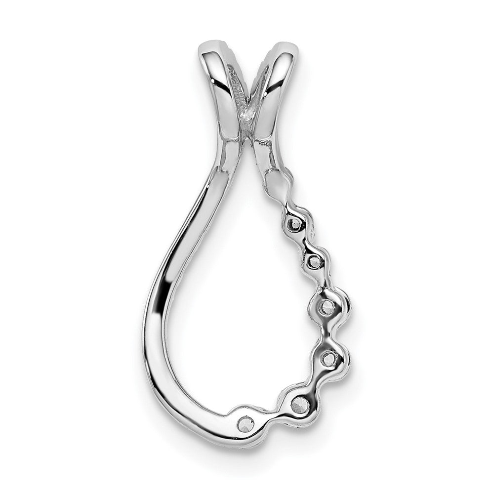 14K Weißgold Echt Diamant Kette Anhänger