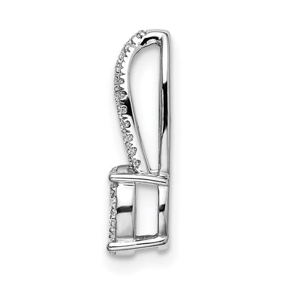 14K Weißgold Fantasie Vintage Echt Diamant Kette Anhänger