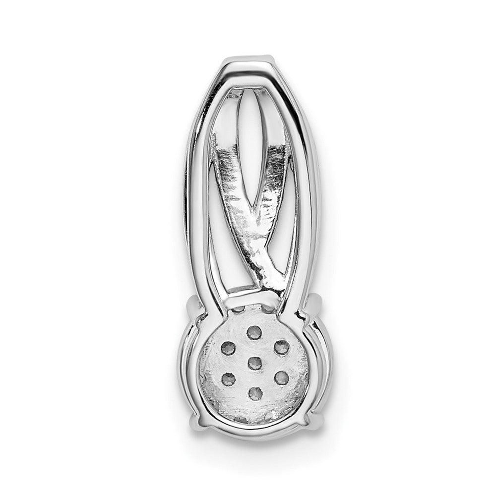 14K Weißgold Fantasie Vintage Echt Diamant Kette Anhänger