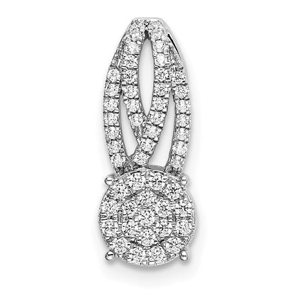 14K Weißgold Fantasie Vintage Echt Diamant Kette Anhänger
