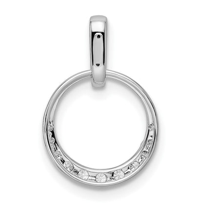 14K Weißgold 0,25 ct. Laborgezüchteter Diamant VS/SI+ G+ Kreis-Hängeanhänger
