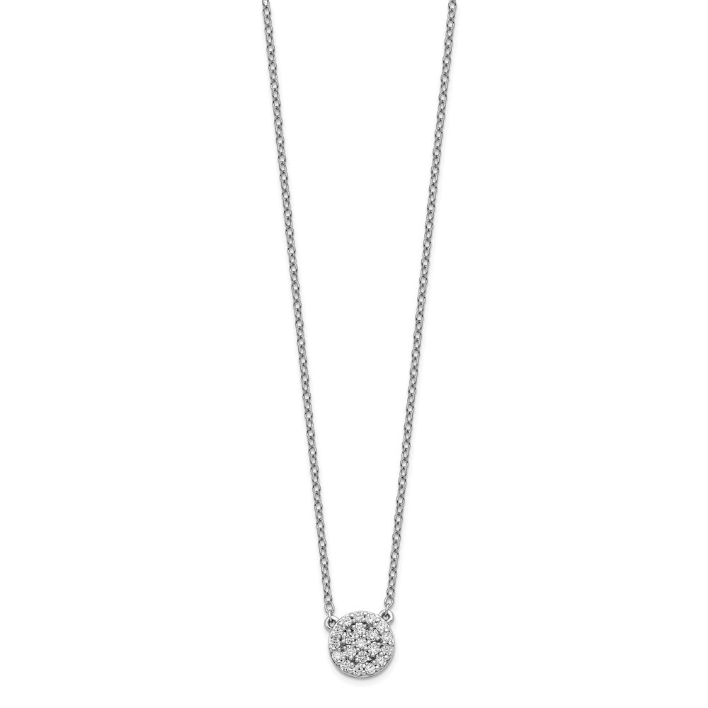 14K Weißgold Echt Diamant 18 Zoll Halskette