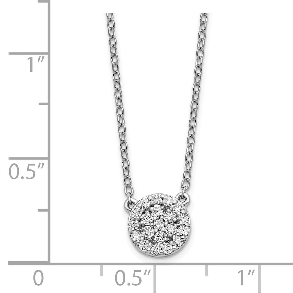 14K Weißgold Echt Diamant 18 Zoll Halskette