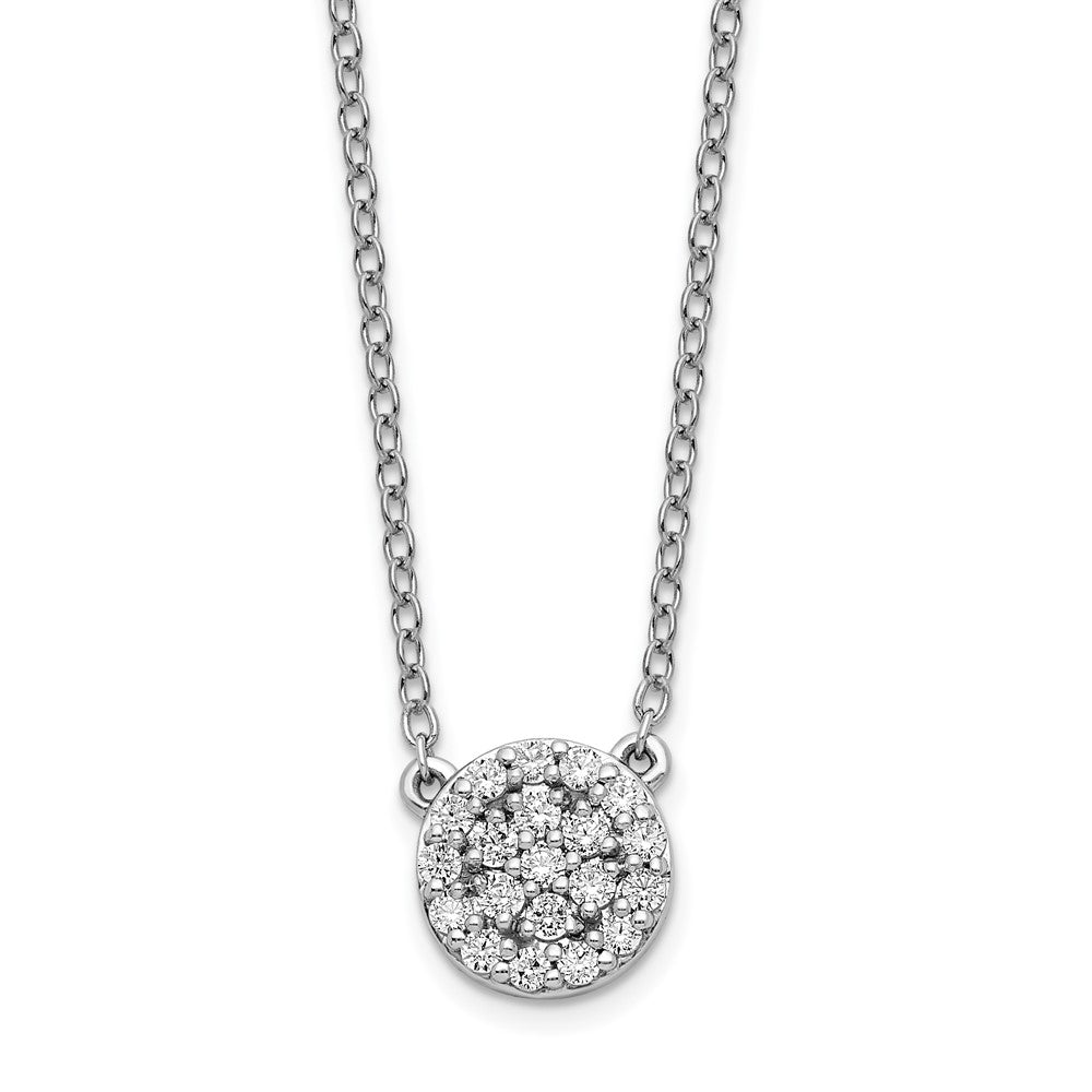 14K Weißgold Echt Diamant 18 Zoll Halskette