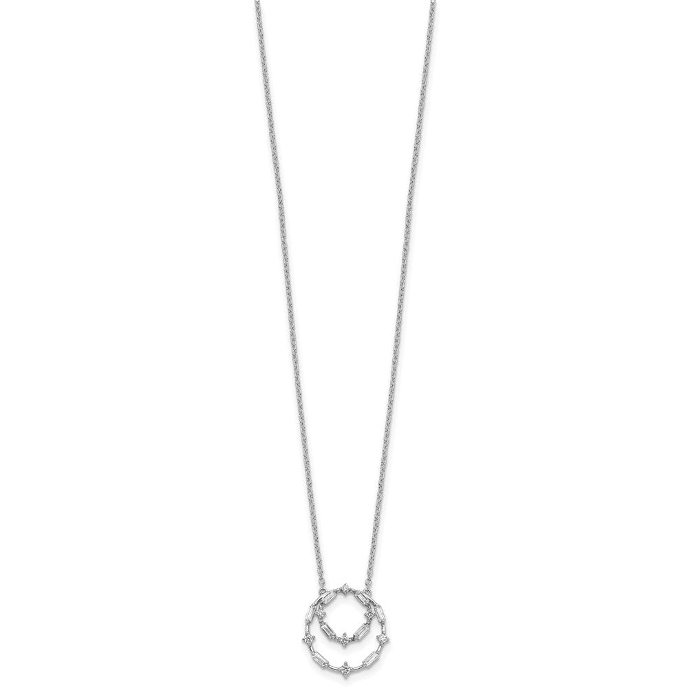 14K Weißgold Echt Diamant 18 Zoll Halskette