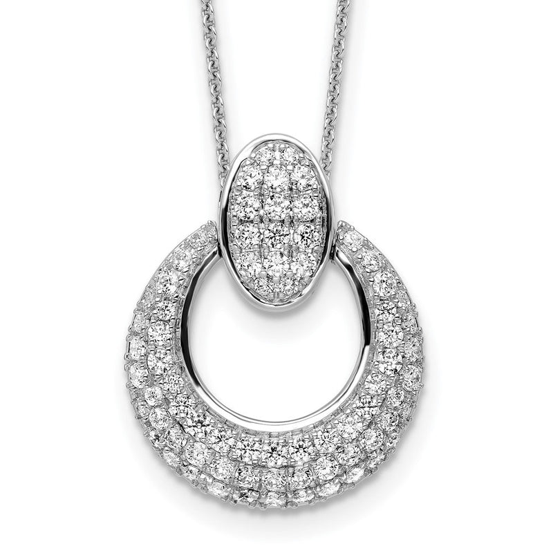 14K Weißgold True Origin 1 1/6 Karat Im Labor Gezüchtet Diamant Vs Def 18 Zoll Fantasie Kreis Anhänger Halskette