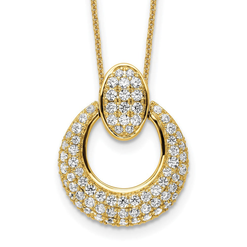 14K Gelbgold True Origin 1 1/6 Karat Im Labor Gezüchtet Diamant Vs Def 18 Zoll Fantasie Kreis Anhänger Halskette