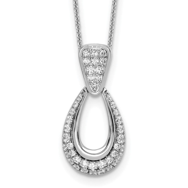 14K Weißgold True Origin 1/2 Karat Im Labor Erzeugt Diamant Vs Def 18 Zoll Fantasie Tropfen Halskette