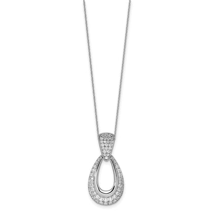 14K Weißgold True Origin 1 1/3 Karat Im Labor Erzeugt Diamant Vs Def 18 Zoll Fantasie Tropfen Halskette