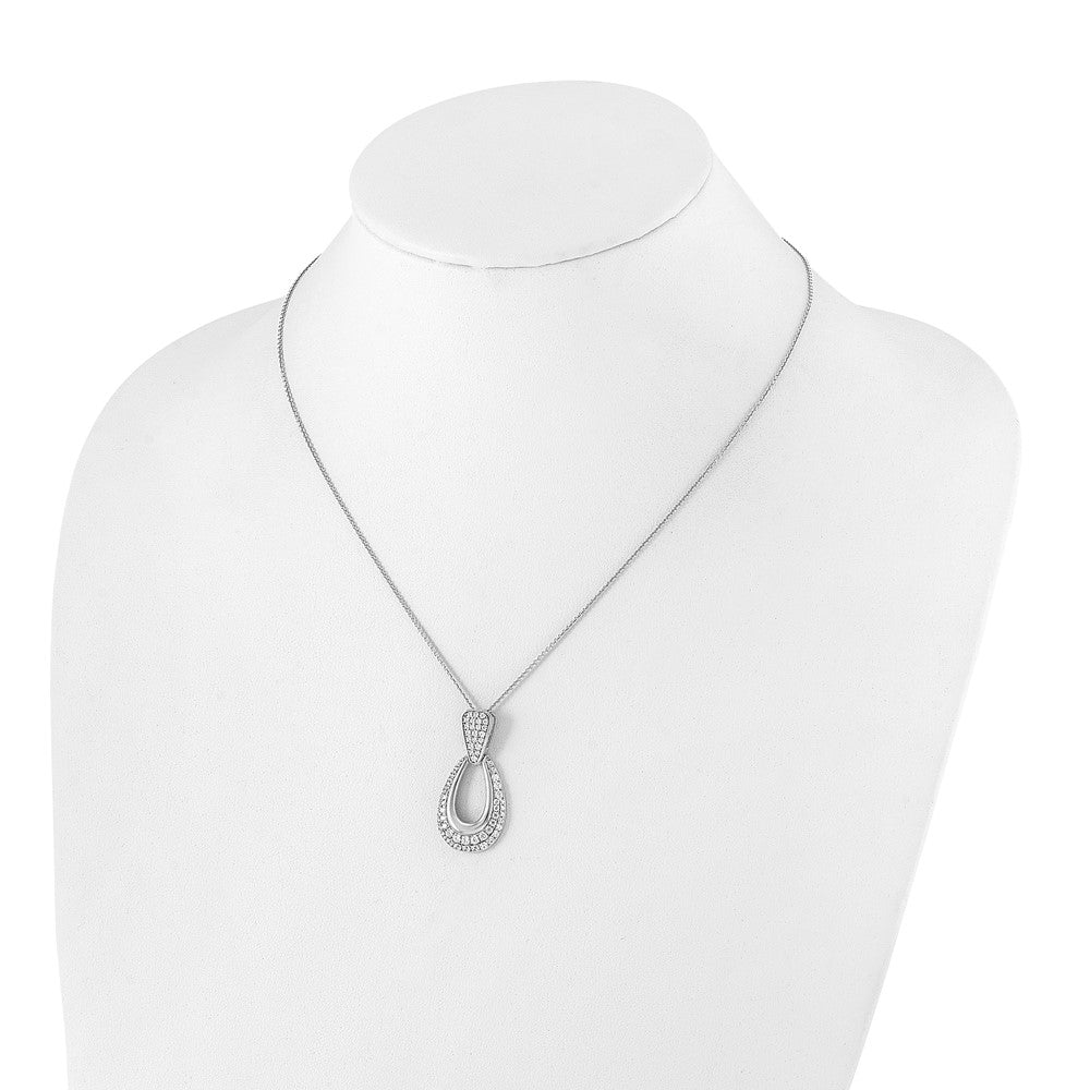14K Weißgold True Origin 1 1/3 Karat Im Labor Erzeugt Diamant Vs Def 18 Zoll Fantasie Tropfen Halskette
